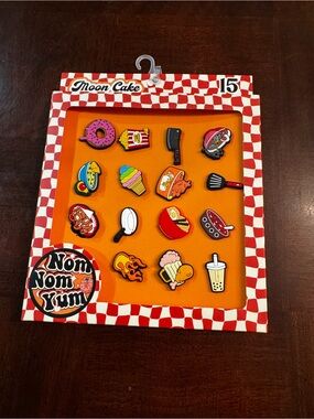 15 Piece Food Themed Shoe Charms for Crocs Decorating Clogs Ramen Donuts Etc